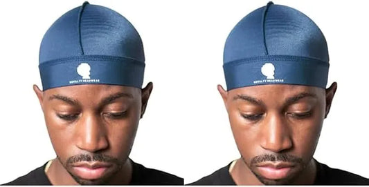 Royalty Headwear Silky Wave Cap for 360, 540 & 720 Waves, Soft Breathable Durag Skull Cap Beanie for Men