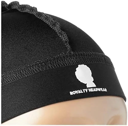 Royalty Headwear Silky Wave Cap for 360, 540 & 720 Waves, Soft Breathable Durag Skull Cap Beanie for Men