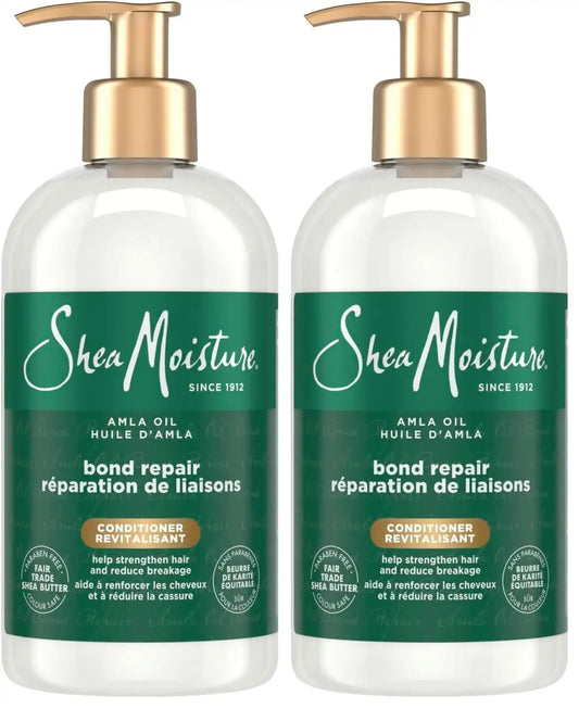SheaMoisture Bond Repair Conditioner Amla Oil Strengthens And Repairs Hair Bonds With Hydroplex Technology And Amla Oil For Less Breakage With Restorative HydroPlex Infusion 13 FlOz,(Pack of 2)