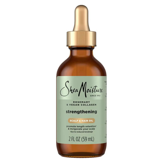 Shea Moisture Strengthening Scalp & Hair Oil Rosemary & Vegan Collagen to Protect Scalp & Strengthen Hair W/ScalpBoost Technology For A Cooling Sensation W/ScalpBoost Technology, 2 Fl Oz (Pack of 12)