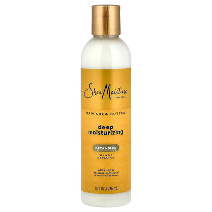 SheaMoisture Raw Shea Butter Deep Moisturizing Detangler for Dry, Damaged Hair, Hair Styling Product Formulated with Sea Kelp and Argan Oil 8 oz
