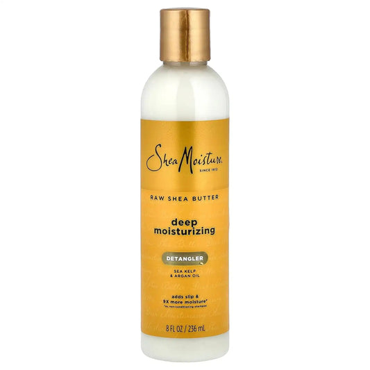 SheaMoisture Raw Shea Butter Deep Moisturizing Detangler for Dry, Damaged Hair, Hair Styling Product Formulated with Sea Kelp and Argan Oil 8 oz
