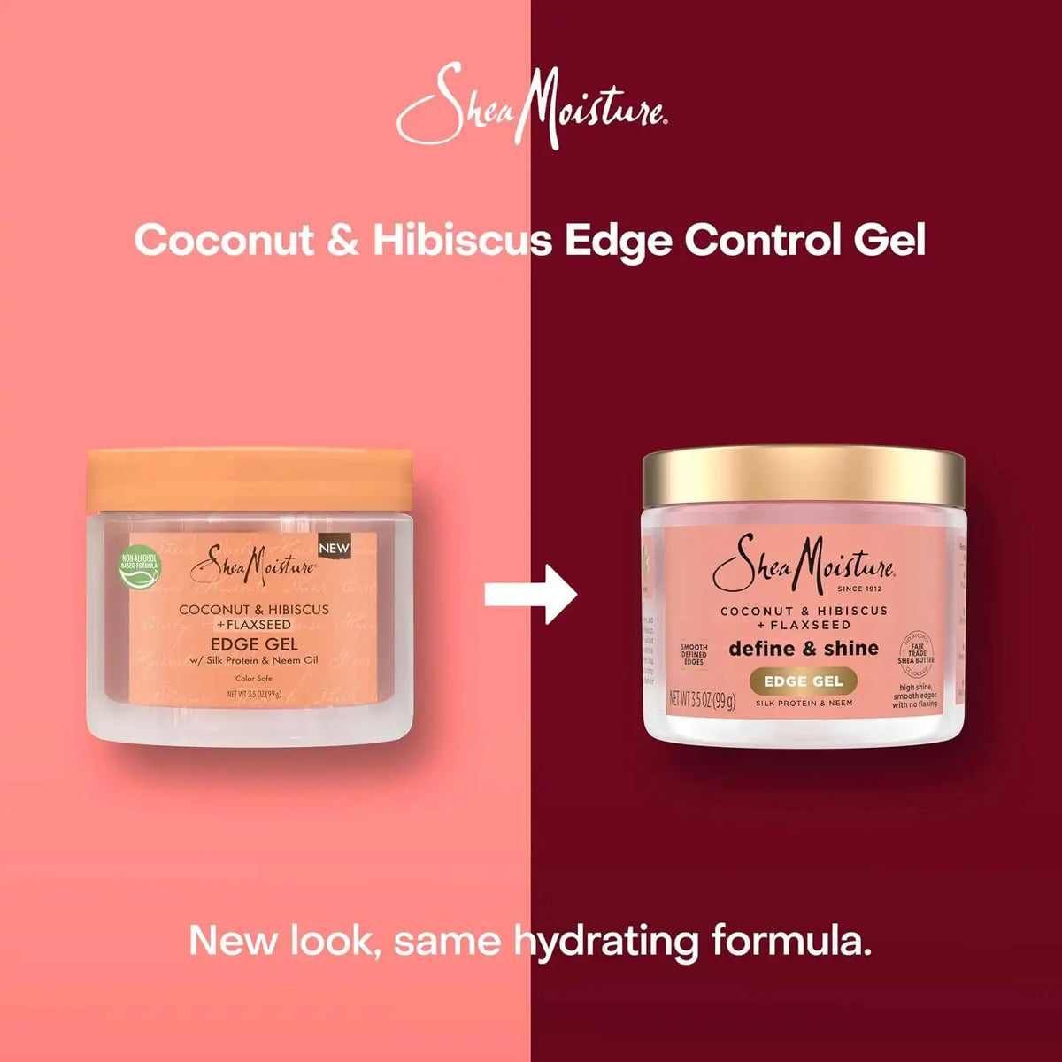 Shea Moisture Coconut & Hibiscus Define & Shine Edge Gel 3.5oz