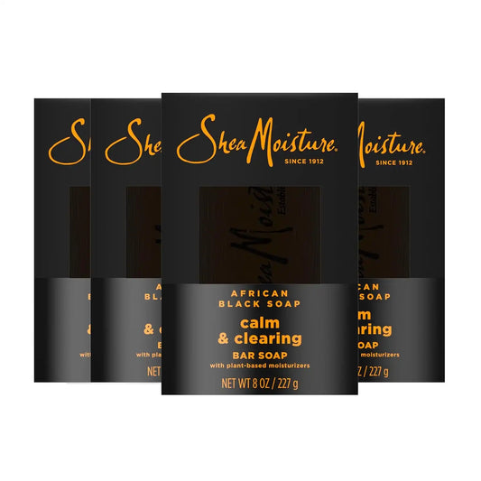Shea Moisture Bar soap African Black Soap 4 count 8 oz