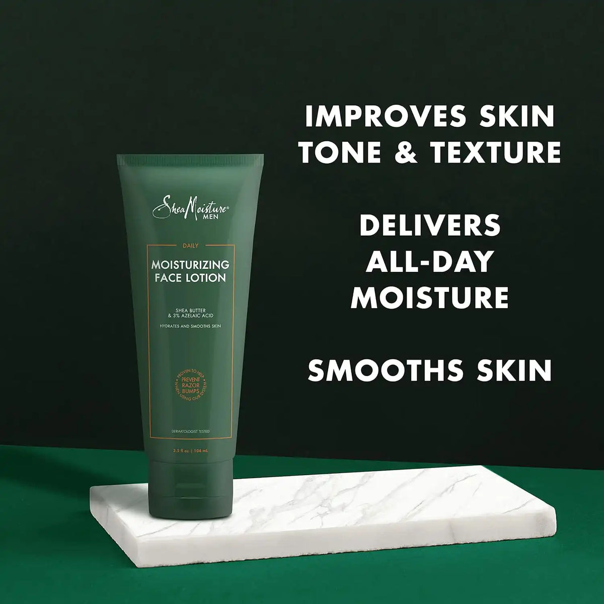 SheaMoisture Men Lotion for Soft, Smooth Skin Daily Moisturizing Face Lotion Dermatologist-Tested Skin Care Proven to Prevent Razor Bumps When Using Our System 3.5 oz