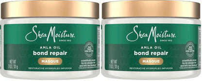 SheaMoisture Bond Repair Masque Amla Oil Deeply Moisturizes and Visibly Repairs Damage with Hydroplex Technology and Amla Oil for Stronger Hair with Restorative HydroPlex Infusion 11 oz,(Pack of 2)