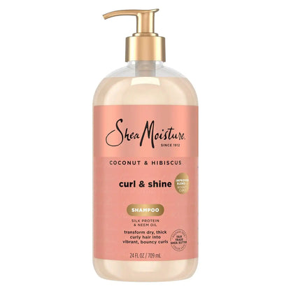 Shea Moisture Coconut & Hibiscus Shampoo for Curly Hair Hydrating 24oz
