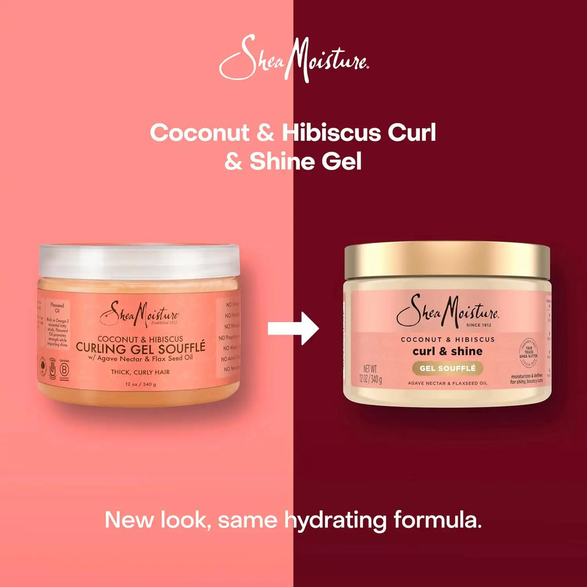 Shea Moisture Coconut & Hibiscus Curling Gel Soufflé 12oz