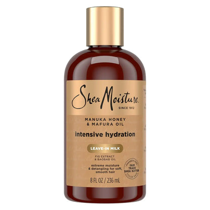 Shea Moisture Manuka Honey and Mafura Oil Intensive Hydration Leave-In Milk for Unisex, 8 Fl Oz (Pack of 12)
