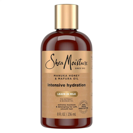 Shea Moisture Manuka Honey and Mafura Oil Intensive Hydration Leave-In Milk for Unisex, 8 Fl Oz (Pack of 12)