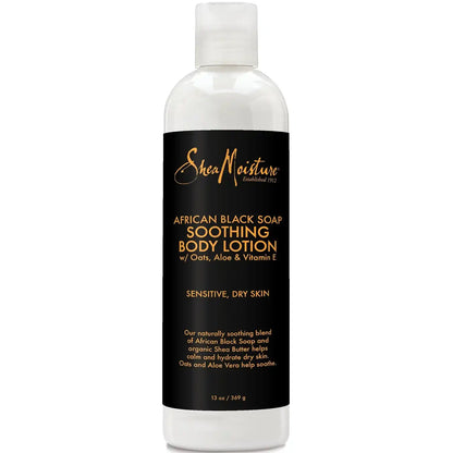 Sheamoisture Soothing Body Lotion for Troubled Skin African Black Soap Lotion with Shea Butter 13 oz