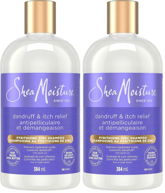 SheaMoisture Anti-Dandruff Shampoo Apple Cider Vinegar & Salicylic Acid For Removing Buildup System For A Healthier Scalp 13 Oz,(Pack of 2)