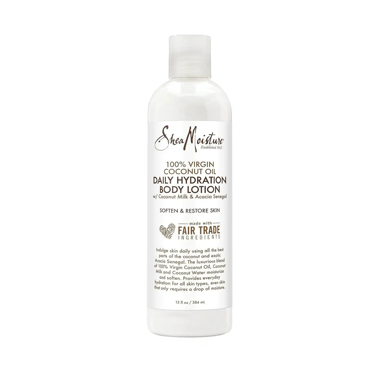 SheaMoisture 100% virgin coconut oil daily hydration body lotion moisturizer, 13 Fluid Ounce