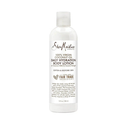 SheaMoisture 100% virgin coconut oil daily hydration body lotion moisturizer, 13 Fluid Ounce