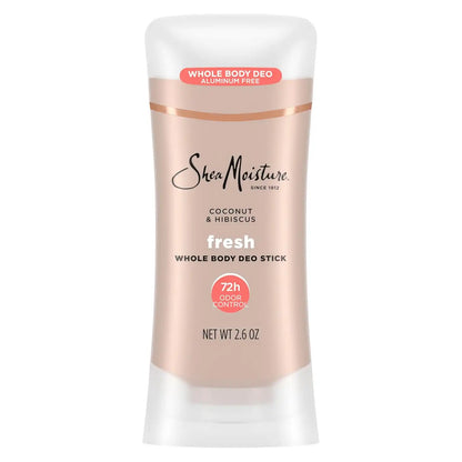 SheaMoisture Whole Body Deodorant Stick 72h Odor Control Fresh Aluminum Free 2.6 oz