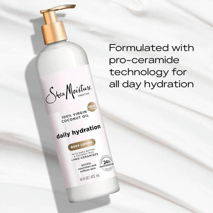 Shea Moisture Daily Hydration Body Lotion with Virgin Coconut Oil 16oz