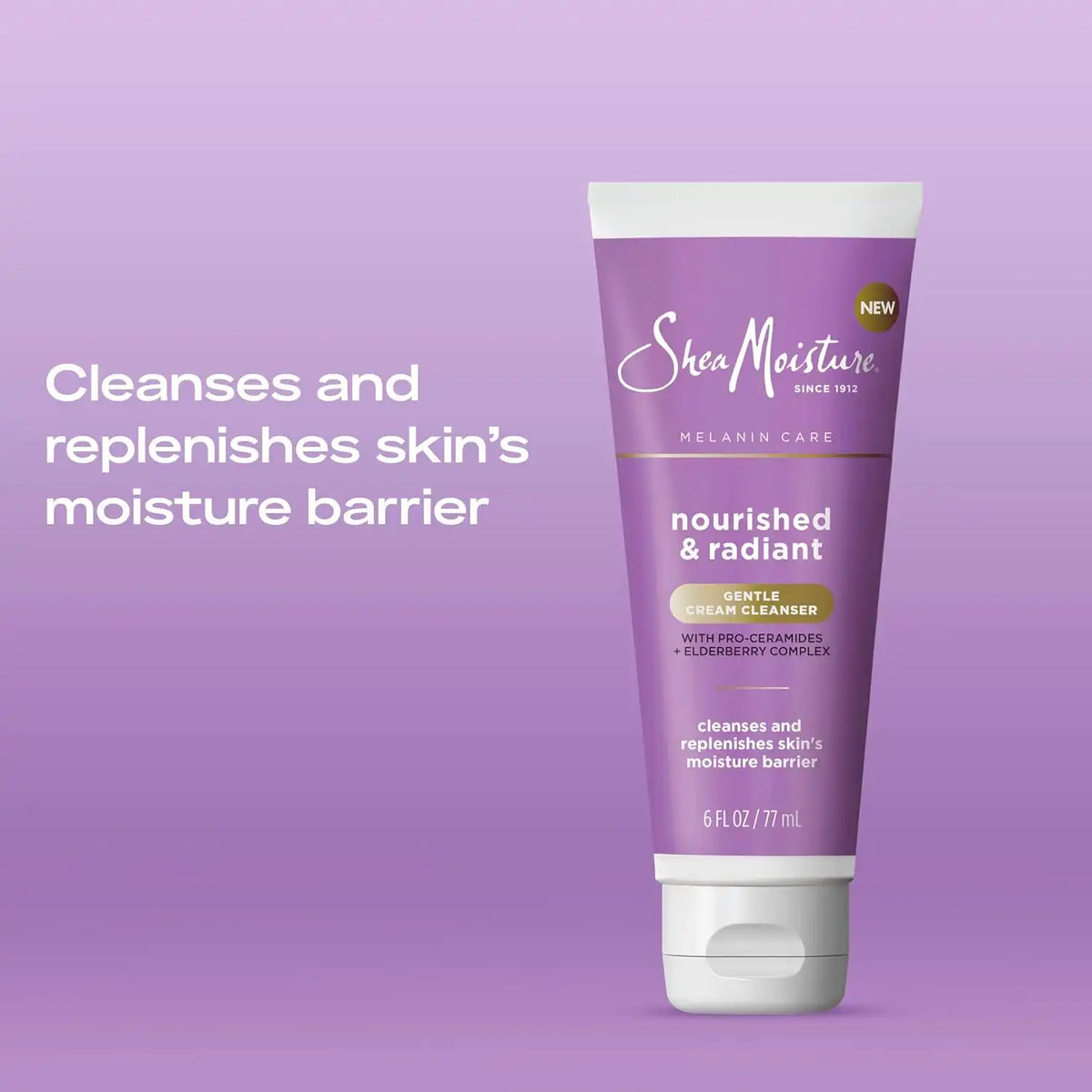Shea Moisture Melanin Care Gentle Cream Cleanser Nourished & Radiant 6 oz