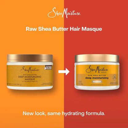SheaMoisture Raw Shea Butter Deep Moisturizing Hair Masque for Curly Hair Raw Shea Butter Deep Conditioner to Moisturize and Renew Hair 11.5 oz