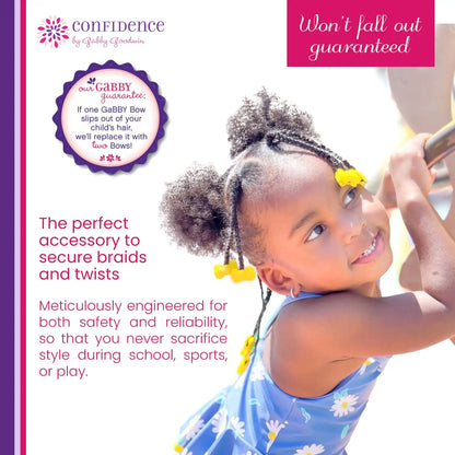 Confidence by GaBBY Goodwin - All GaBBY Bows Bundle - Non-Slip Barrettes – Bows that Stay in Place and Don't Slide Out – Double Sided Snap – 140 Pack – 14 Colors
