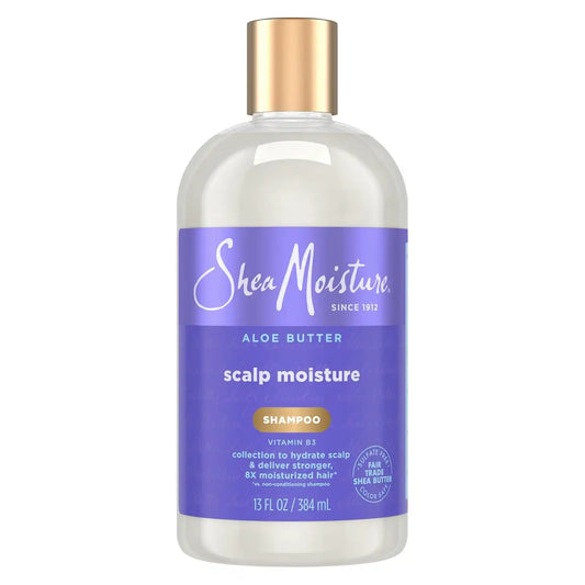 SheaMoisture Scalp Moisture Shampoo Aloe Butter & Vitamin B3 Hair Care with a Boost of Hydration To Hydrate Scalp + Moisturized Hair 13 oz