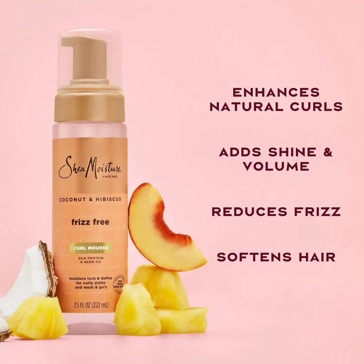 SHEA MOISTURE Sheamoisture Coconut & Hibiscus Frizz-free Curl Mousse - 7.5 Fl Oz, 7.5 Oz (290612 )