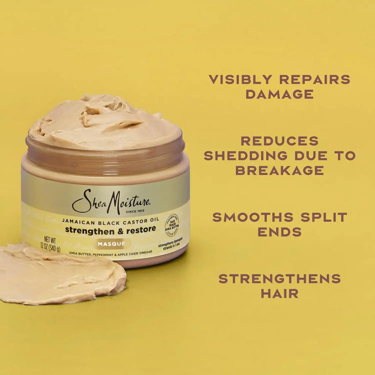 Shea Moisture Jamaican Black Castor Oil Treatment Masque 11.5 Ounce (Pack of 12)