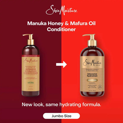 Shea Moisture Intensive Hydration Conditioner for Dry, Damaged Hair Manuka Honey and Mafura Oil deep moisturizing conditioner, 24 Fl Oz (Pack of 6)