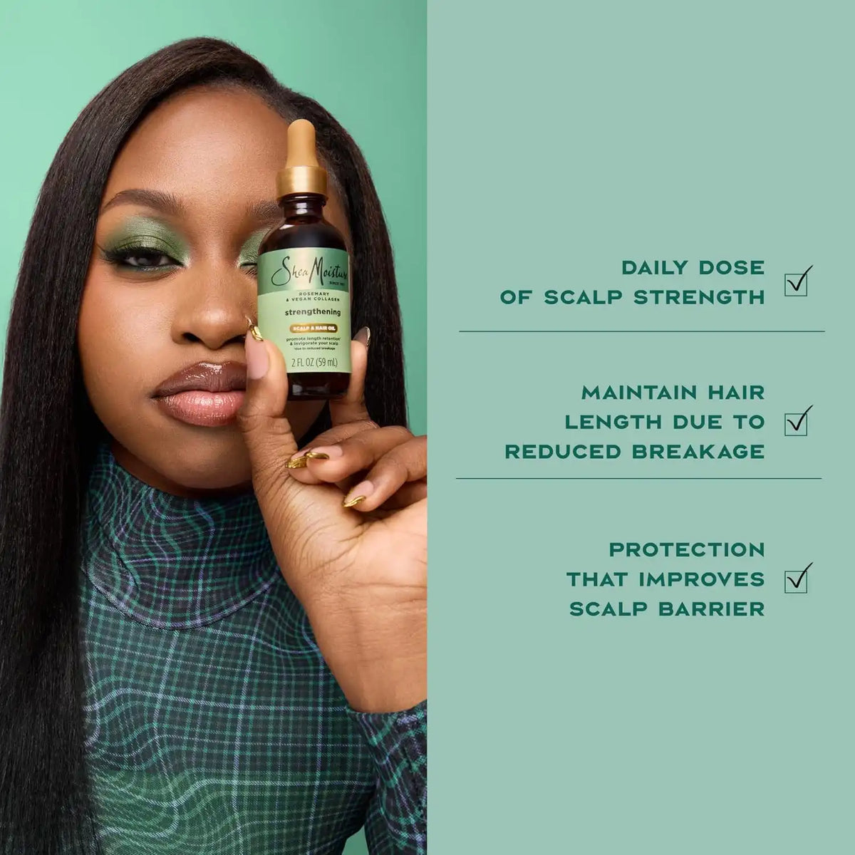 Shea Moisture Strengthening Scalp & Hair Oil Rosemary & Vegan Collagen to Protect Scalp & Strengthen Hair W/ScalpBoost Technology For A Cooling Sensation W/ScalpBoost Technology, 2 Fl Oz (Pack of 12)