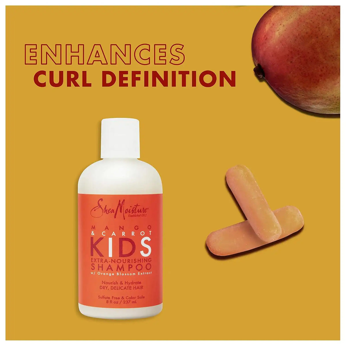 Shea Moisture Kids Shampoo Mango & Carrot Extra Nourishing 8oz