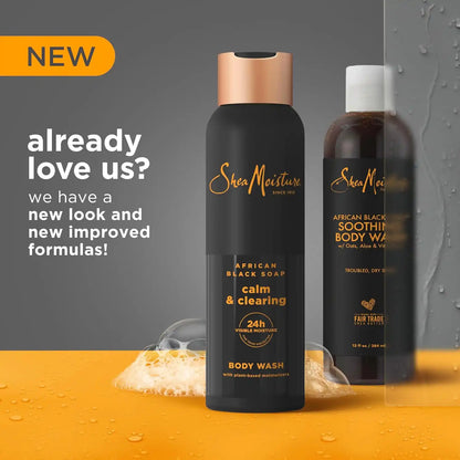 SheaMoisture African Black Soap Body Wash Calm and clearing body wash 18 Oz