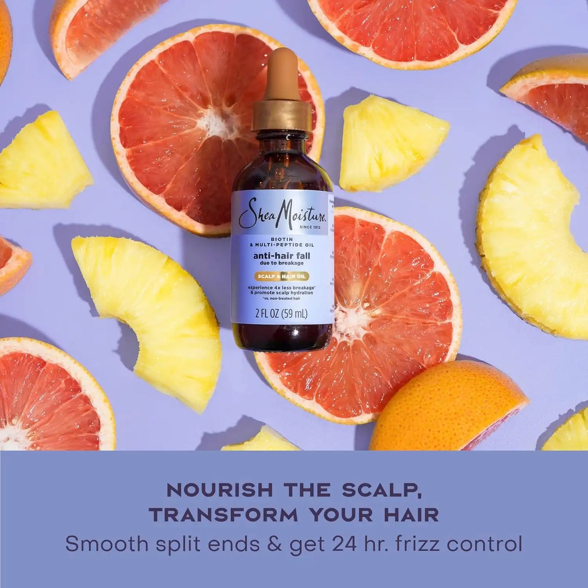SheaMoisture Scalp & Hair Oil, Anti-Hair Fall for Healthy Looking and Moisturized Scalp, with Biotin & Multi-Peptide ScalpBoost Technology, 2 oz,(Pack of 2)
