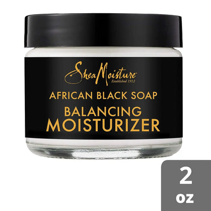 SheaMoisture Balancing Moisturizer for Dry Skin African Black Soap with Shea Butter 2 oz (Pack of 4)
