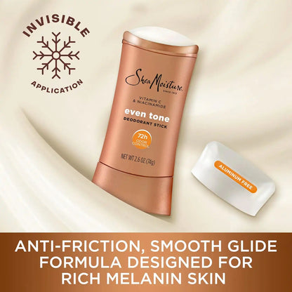 SheaMoisture Deodorant Stick for 72h Odor Control Fresh Aluminum Free 2.6 oz, (Pack of 2)