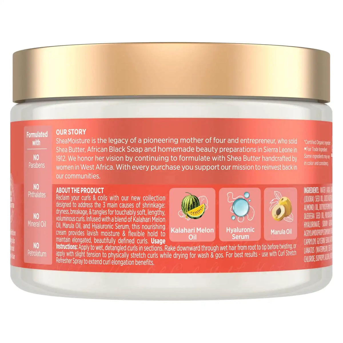 Shea Moisture Curl Stretch Volume Cream for Type 4 Hair 11oz